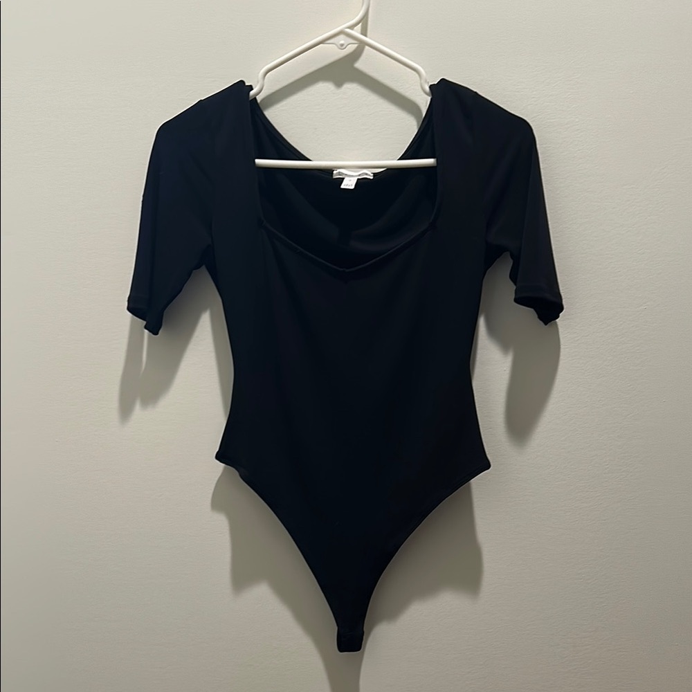 Leith Black Short Sleeve Bodysuit